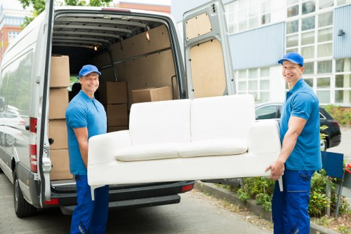 Commercial moving team planning a Finchley office relocation