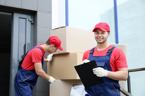 Packed household items ready for house removals in Finchley