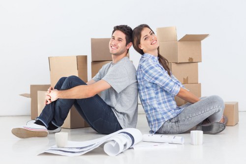 Professional man and van service handling access in Finchley apartments