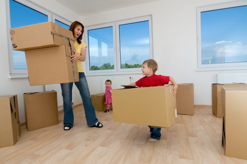Removal van helping with a local move in Finchley
