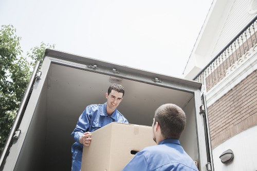 Professional movers handling furniture during a Finchley relocation