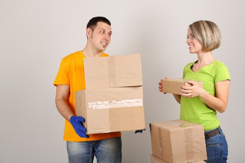 Furniture and boxes being loaded for transport in Finchley